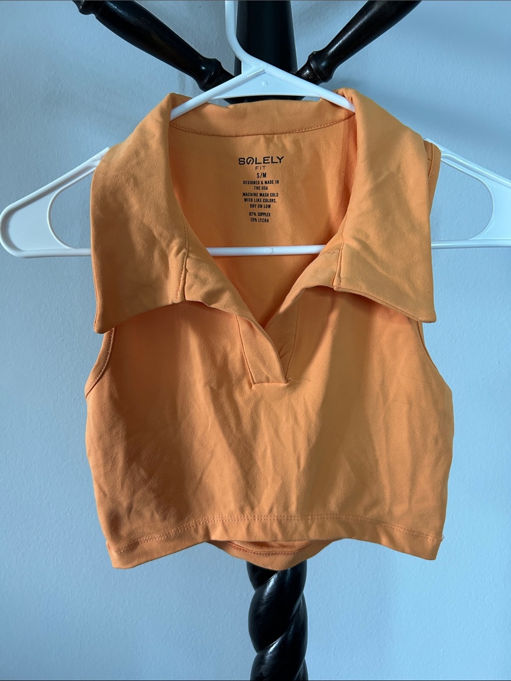 Orange Collared Crop Polo 2.R2